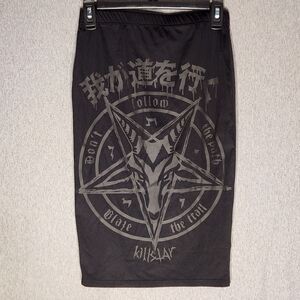 Killstar Black Occult Graphic Pencil Skirt